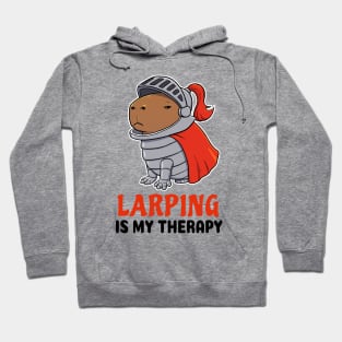 Larping is my therapy Capybara Knight Hoodie